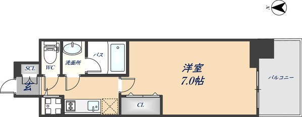 荒本駅 徒歩7分 13階の物件間取画像